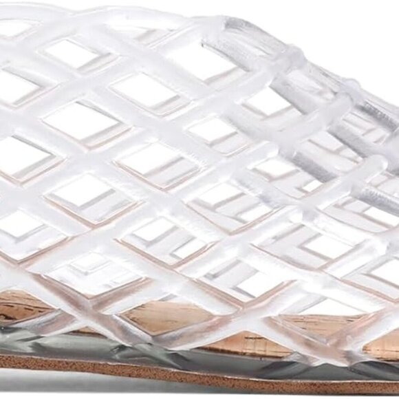 Jelly Flats Women Mesh Hollow Ballet Shoes Beach Sandals Rubber Sole - Picture 1 of 6